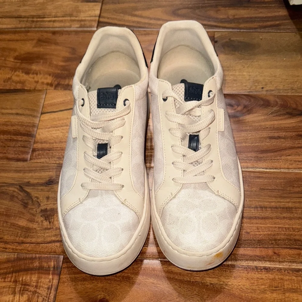 COACH Low-Top Monogram Logo Sneakers - Picture 2 of 5